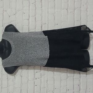 Gray and Black Lace Tank